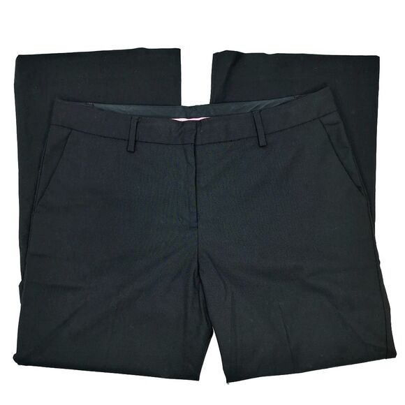 Isaac Mizrahi Classic Black Straight Leg Mid-Rise Dress Pants Sz 8 - Picture 1 of 13